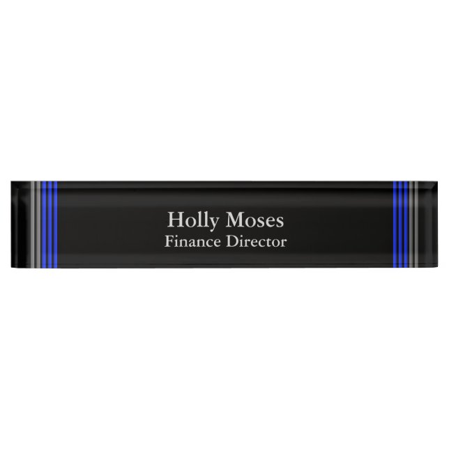 Thin Blue Line - Classy Design Name Plate (Front)