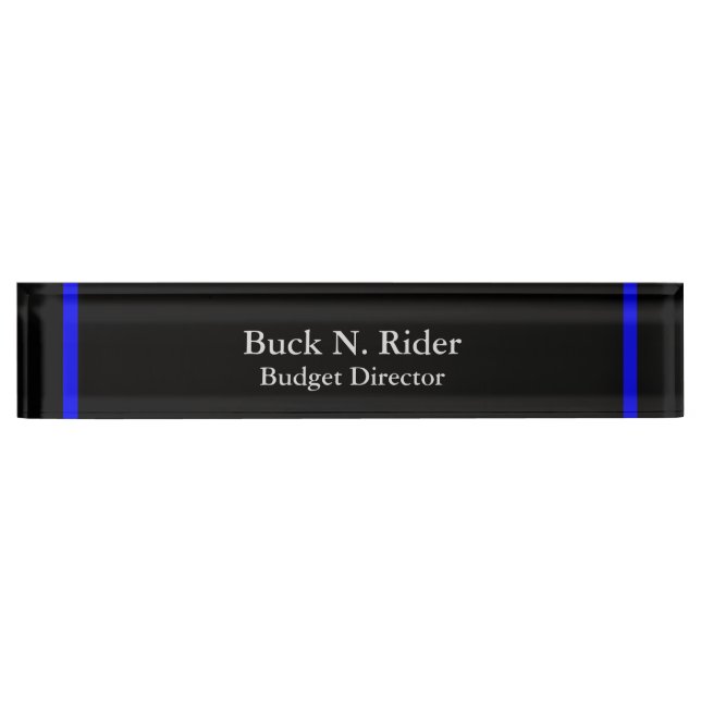 Thin Blue Line - Classy Design Name Plate (Front)