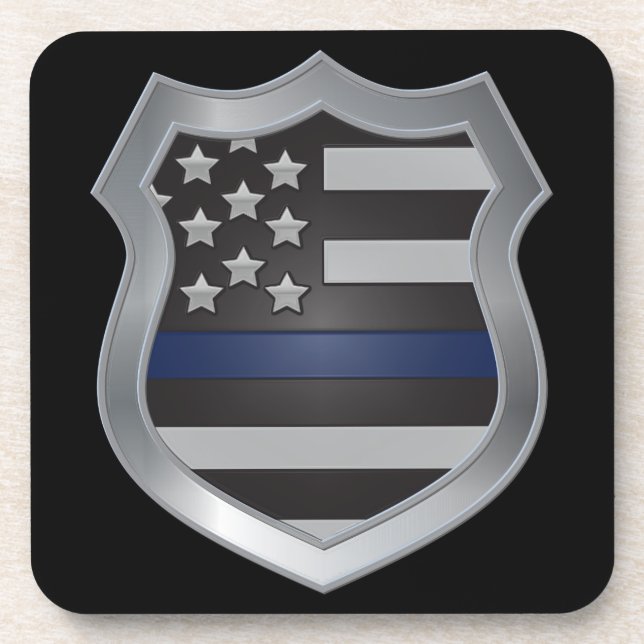 Thin Blue Line Coasters (Front)