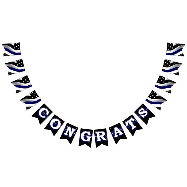 Thin Blue Line Congratulations Bunting (All)