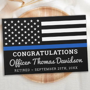 Thin Blue Line Congratulations Police Retirement  Guest Book