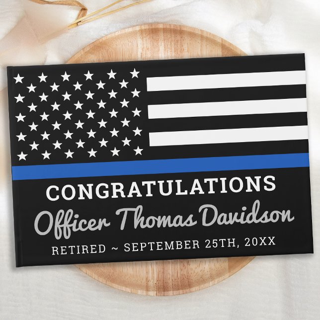 Thin Blue Line Congratulations Police Retirement  Guest Book (Creator Uploaded)