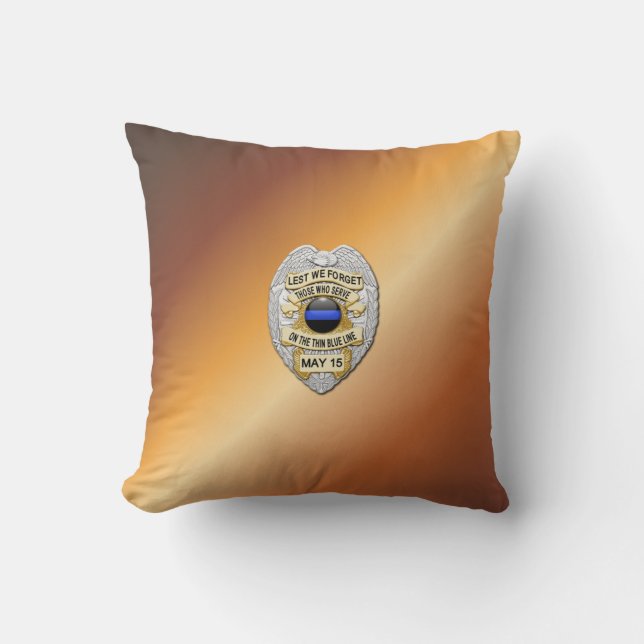 Thin Blue Line Cushion (Front)