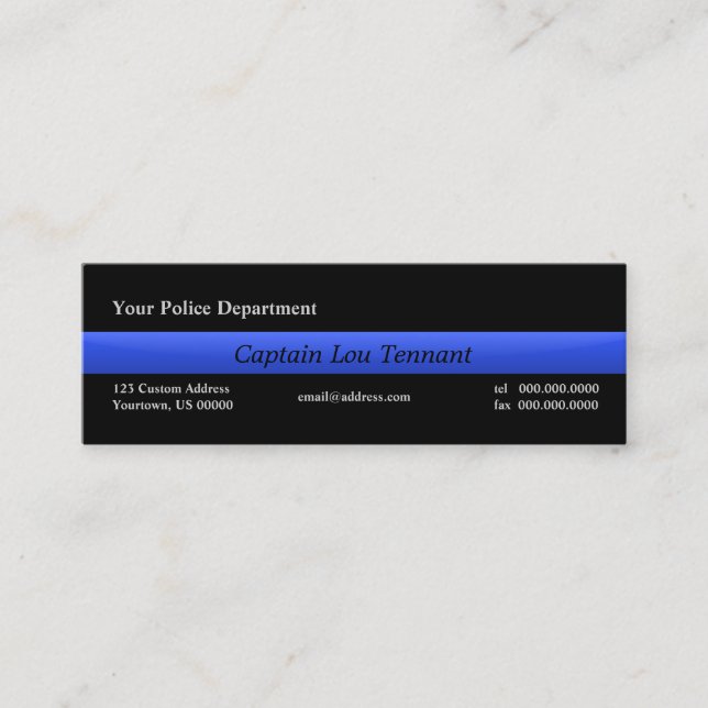 Thin Blue Line Custom Business Cards (Front)