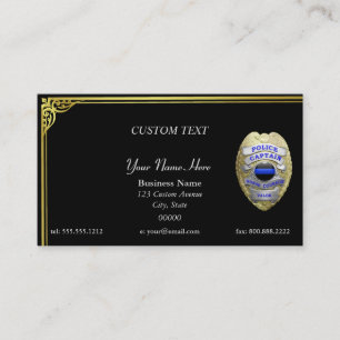 Thin Blue Line Custom Captain Business Card