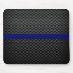 Thin Blue Line Custom Carbon Fibre Mouse Pad