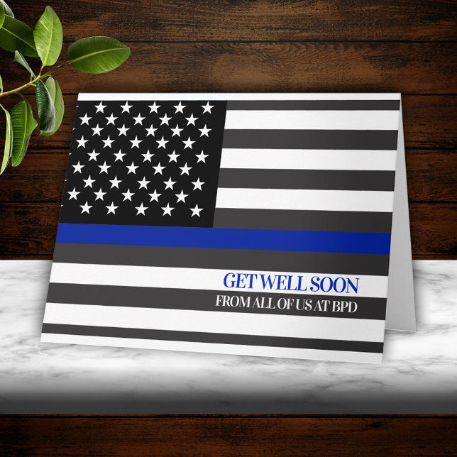 Thin Blue Line Custom Greeting Card (Creator Uploaded)
