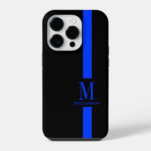 Thin Blue Line Custom Monogram iPhone Case