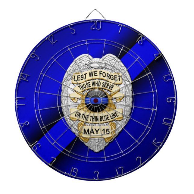 Thin Blue Line Dartboard (Front)