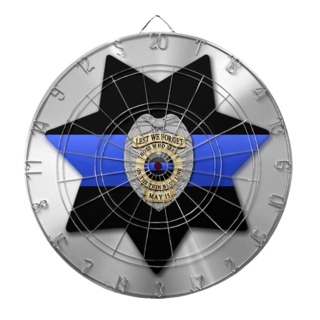 Thin Blue Line Dartboard (Front)