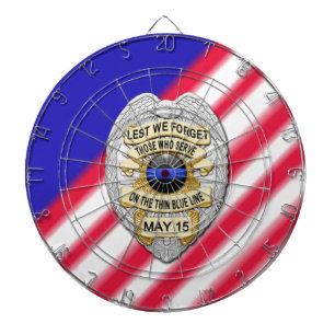 Thin Blue Line Dartboard