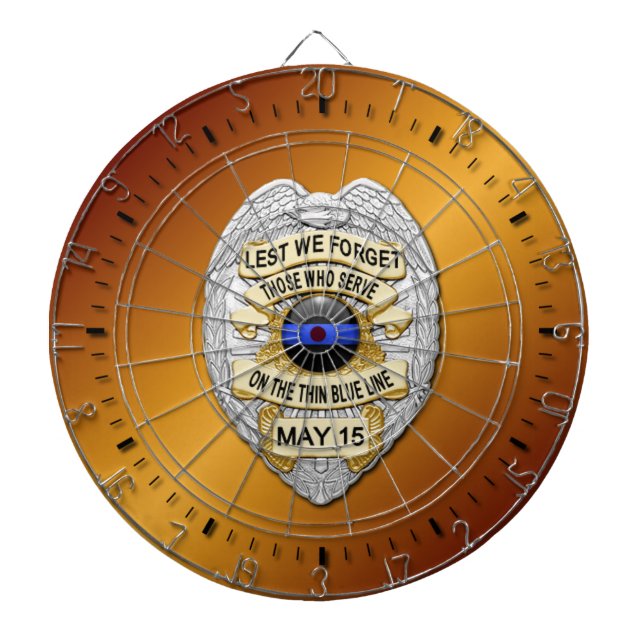 Thin Blue Line Dartboard (Front)