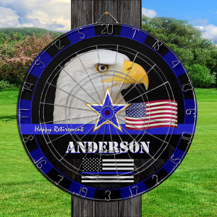 Thin Blue Line, Darts & American Flag police / USA Dartboard