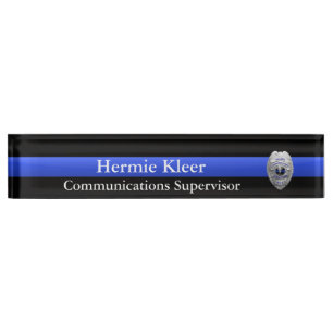 Thin Blue Line - Dispatcher Radio 911 Commo Plaque Nameplate