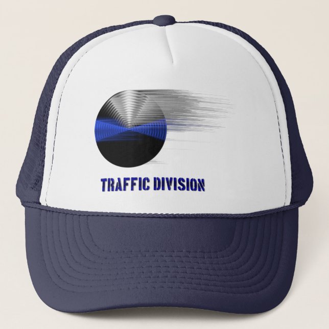 Thin Blue Line Div. Symbol - Traffic Division Trucker Hat (Front)