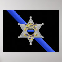 Thin Blue Line Flag & Badge