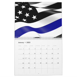 Thin Blue Line Flag Calendar