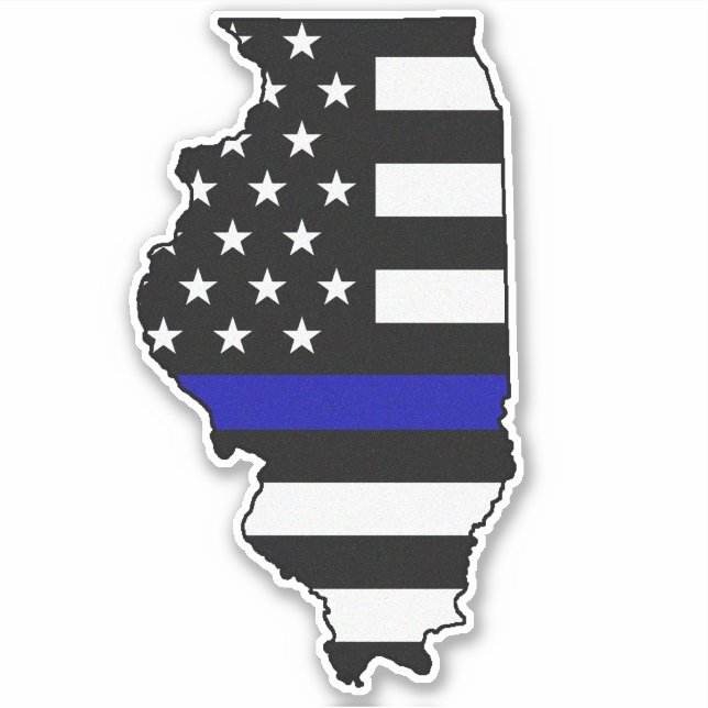 Thin Blue Line Flag Illinois (Front)
