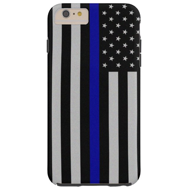 Thin Blue Line Flag iPhone 6 Plus Case (Back)