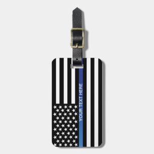 Thin Blue Line Flag Luggage Tag