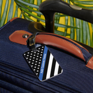 Thin Blue Line Flag Luggage Tag
