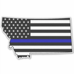 Thin Blue Line Flag Montana