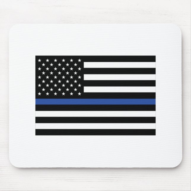 Thin Blue Line Flag Mouse Pad (Front)