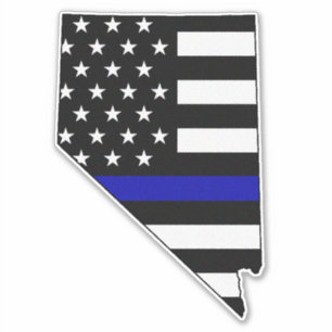 Thin Blue Line Flag Nevada