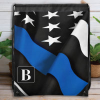 Thin Blue Line Flag Personalised Police