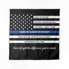 Thin Blue Line Flag Personalised Police Retirement