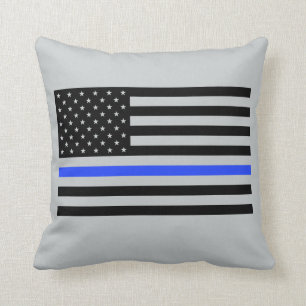 Thin Blue Line Flag Pillow