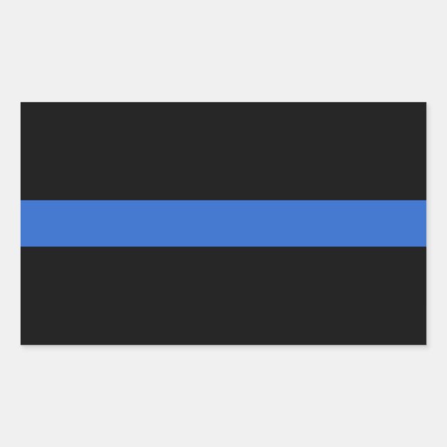 Thin Blue Line Flag police solidarity symbol usa a Rectangular Sticker (Front)