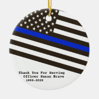 *~* Thin Blue Line Flag Police Thank You Photo