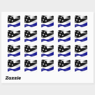Thin Blue Line Flag Square Sticker