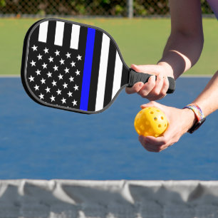 Thin Blue Line Flag (United States) Pickleball Paddle