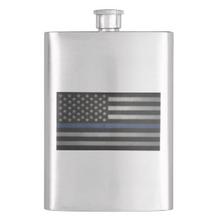 Thin Blue Line Flask