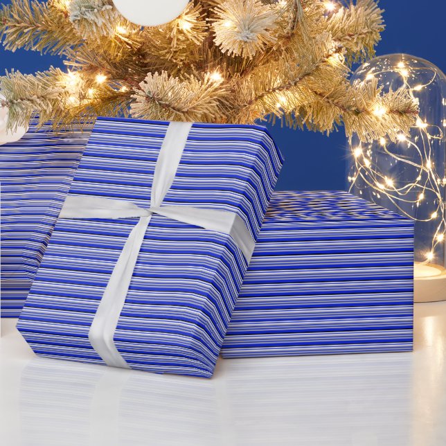 Thin Blue Line Formal Wrapping Paper (Holidays)
