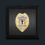 Thin Blue Line Gift Box<br><div class="desc">This design is intended to honour the courageous men and women who protect our communities. This police,  sheriff and law enforcement symbol is beautiful graphic tribute to those who serve and those who have made the ultimate sacrifice.</div>