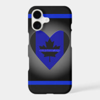 Thin Blue Line Glitter Heart Flag