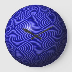 Thin Blue Line Globe Large Clock