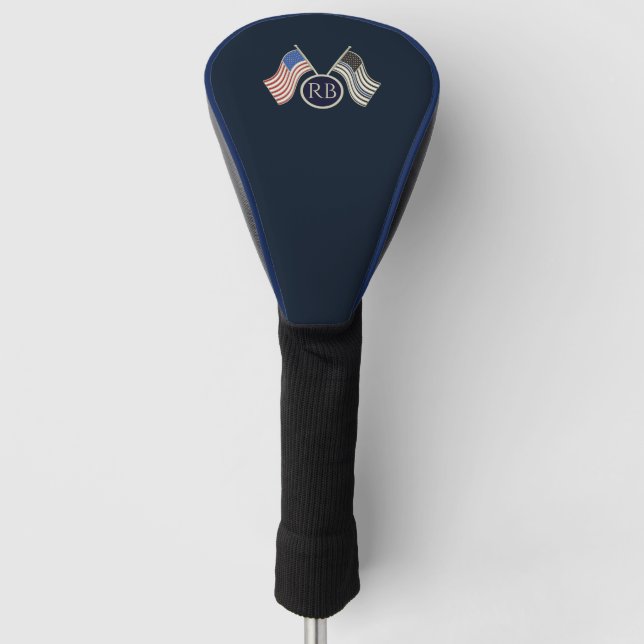 Thin Blue Line Golf Head Cover (Front)