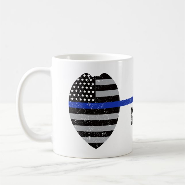 Thin Blue Line, Got Your Six, Police Mum Mug (Left)