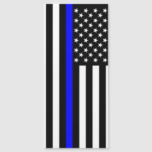 Thin Blue Line Graphic on a US Flag