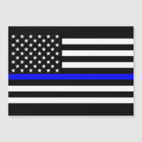 Thin Blue Line Graphic on a US Flag