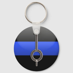 Thin Blue Line Handcuff Key Ring