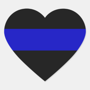 Thin Blue Line Heart Sticker