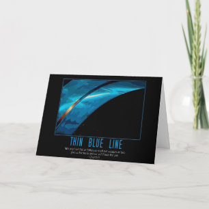 thin blue line holiday card
