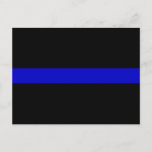 Thin Blue Line Honouring Police Law Enforcement Postcard