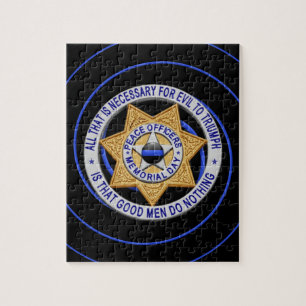 Thin Blue Line Jigsaw Puzzle