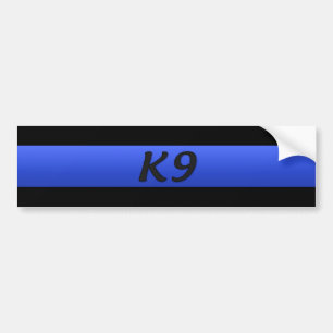Thin Blue Line & K9 Bumper Sticker